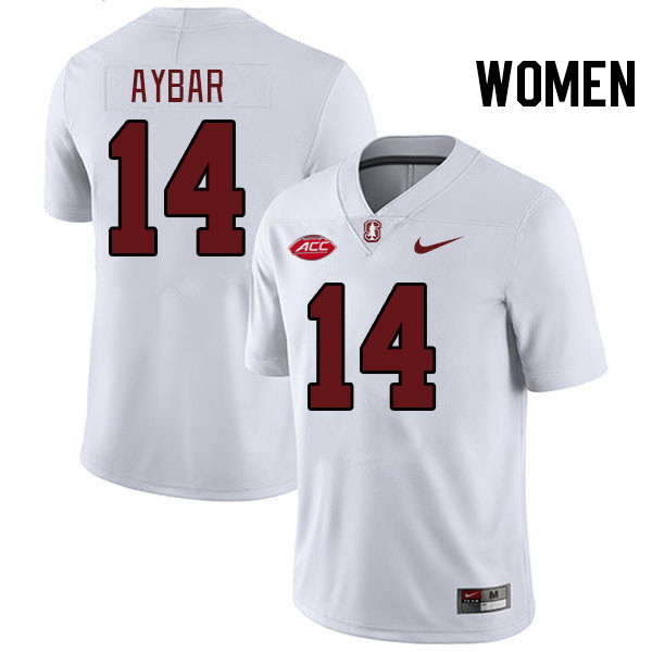 Women #14 Wilfredo Aybar Stanford Cardinal 2024 ACC Conference College Football Jerseys Stitched-Whi